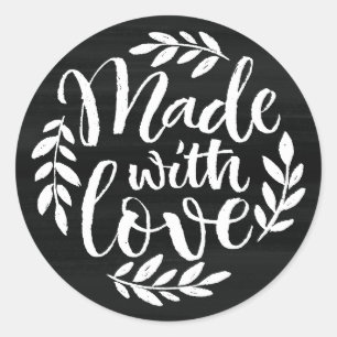 Faux Chalkboard-lettertekens met liefde Ronde Sticker