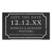 Faux Chalkboard Lijst Magnetic Save the Date Cards Magnetisch Visitekaartje (Voorkant)
