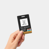 Faux Chalkboard Middle School Teacher ID Badge (Handheld)