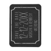 Faux Chalkboard Save the Date Magnet Magneet (Verticaal)