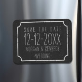 Faux Chalkboard Save the Date Magnet Magneet