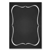 Faux Chalkboard Table Number Kards Kaart (Voorkant)