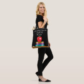 Faux Chalkboard Teacher Canvas tas met Citaat (Op model)