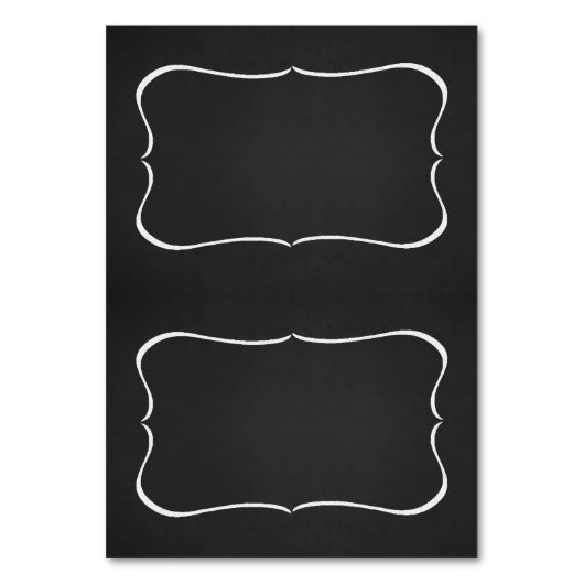Faux Chalkboard Tented Place-kaarten Kaart (Voorkant)