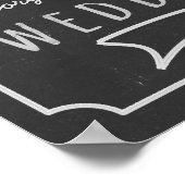 Faux Chalkboard Wedding Direction Poster (Hoek)