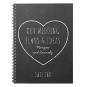 Faux Chalkboard Wedding Plans and Ideas Notitieboe Notitieboek (Voorkant)