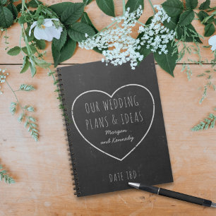 Faux Chalkboard Wedding Plans and Ideas Notitieboe Notitieboek