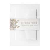 Faux Champagne Sequins Bow Bruiloft Uitnodigingen Wikkel (Voorkant Voorbeeld)