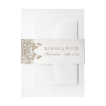 Faux Champagne Sequins Bow Bruiloft