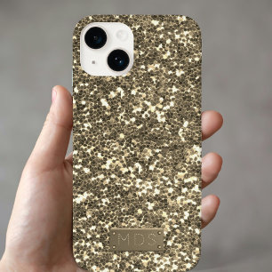 Faux Champagne Sparkle Gold Gliter iPhone 15 Case