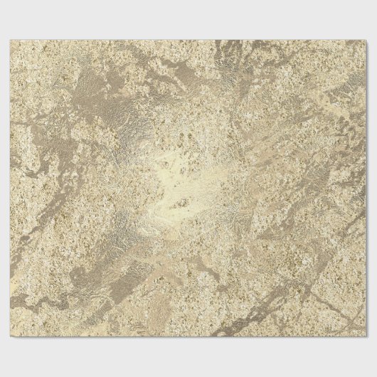 Faux Champaigne Gold Marble Metallic Stroke Cadeaupapier (Vlak)
