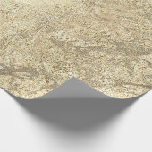 Faux Champaigne Gold Marble Metallic Stroke Cadeaupapier (Hoek)