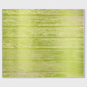 Faux Champaigne Gold Wood Shabby Lime Green Cadeaupapier (Vlak)