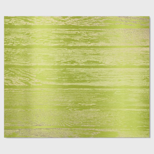 Faux Champaigne Gold Wood Shabby Lime Green Cadeaupapier (Vlak)