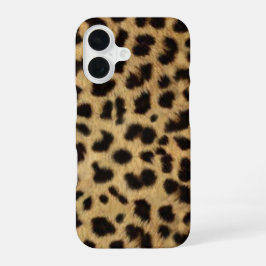 Faux Cheetah Skin iPhone 16 Hoesje