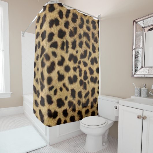 Faux Cheetah Skin Shower Curtain Douchegordijn (In situ)