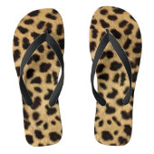 Faux Cheetah Skin Teenslippers (Voetbed)
