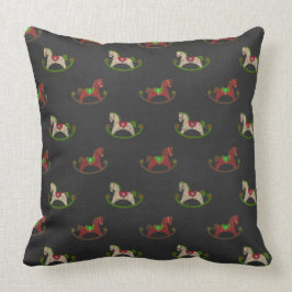 Faux Christmas stuurboord schommelend paard kussen