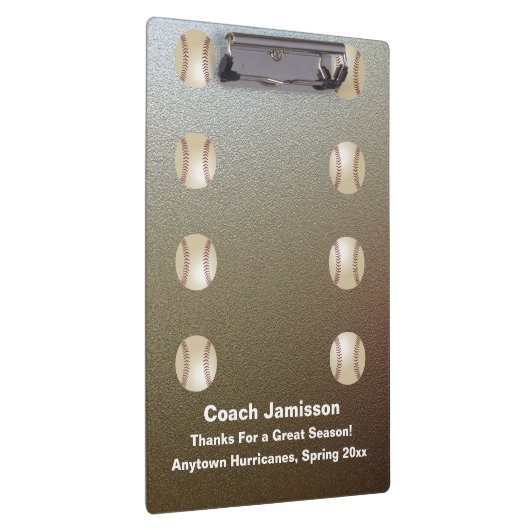 Faux Chrome, Baseball Coach Dank je, naam. Klembord (Rechts)