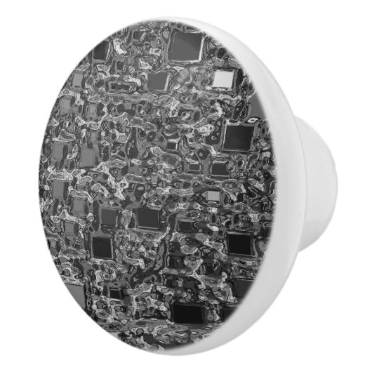 Faux Chrome Mini Box Achtergrond Keramische Knop (Rechts)