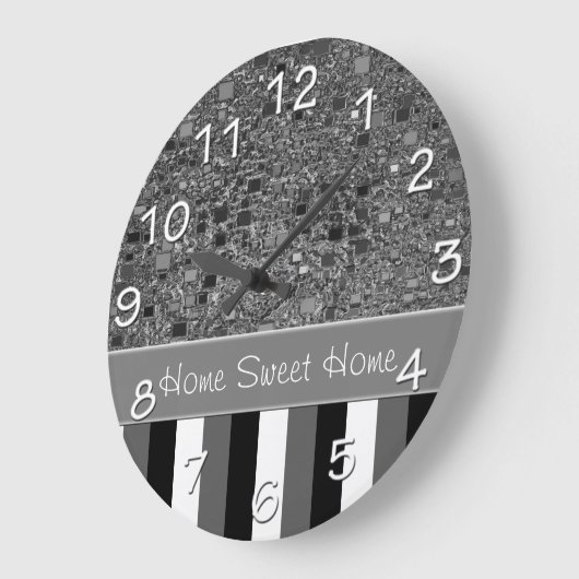 Faux Chrome Mini Box Achtergrond Sjabloon Grote Klok (Hoek)