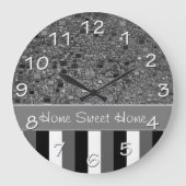 Faux Chrome Mini Box Achtergrond Sjabloon Grote Klok (Voorkant)