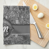 Faux Chrome Mini Box Achtergrond Theedoek (Quarter Fold)