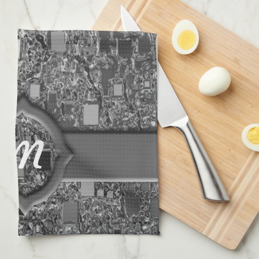 Faux Chrome Mini Box Achtergrond Theedoek (Quarter Fold)