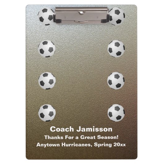 Faux Chrome, Voetbal coach, Naam, Klembord (Voorkant)