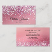 faux chunky glitter design visitekaartje (Voorkant / Achterkant)