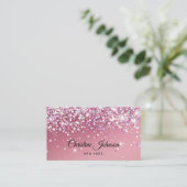 faux chunky glitter design visitekaartje (Staand voorkant)