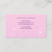Faux chunky glitter op bord roze visitekaartje (Achterkant)