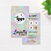 faux chunky glitter opaal loyaliteitskaart visitekaartje (Bureau)