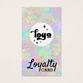 faux chunky glitter opaal loyaliteitskaart visitekaartje