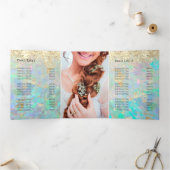 faux chunky glitter opal tri-fold brochure drieluik uitnodiging (Binnen)