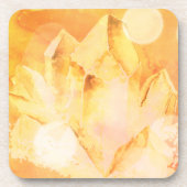*~* Faux Citrine Chakra Crystal Energy Healing Drankjes Onderzetter (Voorkant)