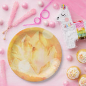 *~* Faux Citrine Crystal Healing Energy Chakra Papieren Bordje (Feest)