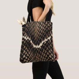 Faux Cobra Snake Skin Canvas tas