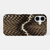 Faux Cobra Snake Skin iPhone 16 Hoesje (Achterkant horizontaal)