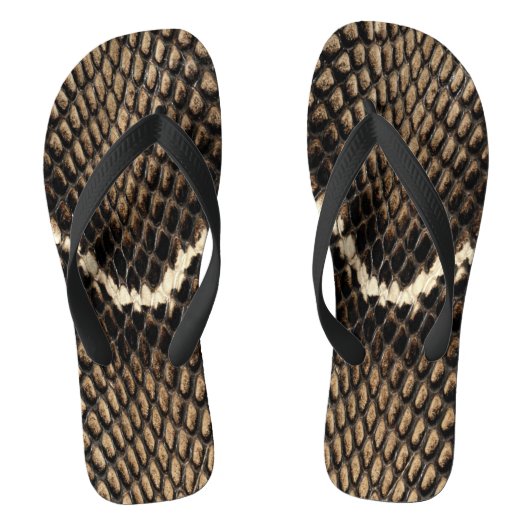 Faux Cobra Snake Skin Teenslippers (Voetbed)