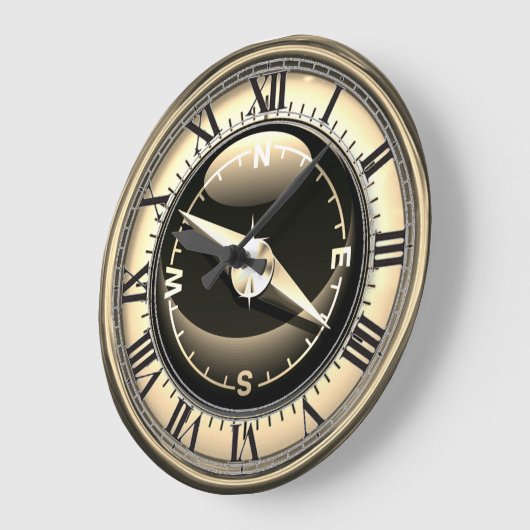 Faux Compass Clock Grote Klok (Hoek)