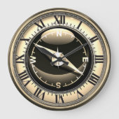 Faux Compass Clock Grote Klok (Voorkant)