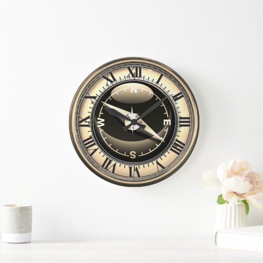 Faux Compass Clock Grote Klok (Huis)