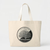 Faux Connecticut State Quarter Charter Eak Tree Grote Tote Bag (Voorkant)