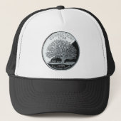 Faux Connecticut State Quarter Charter Eak Tree Trucker Pet (Voorkant)