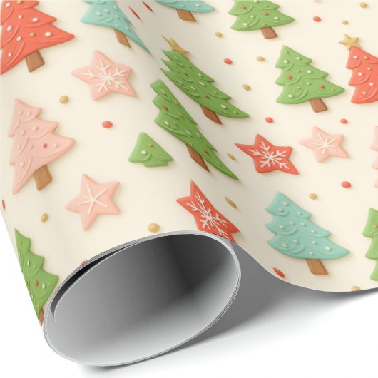 Faux Cookies in Clay Christmas Gift Wrap Cadeaupapier