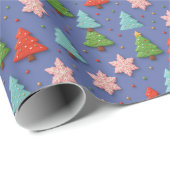 Faux Cookies in Clay Christmas Gift Wrap Cadeaupapier (Rol Hoek)