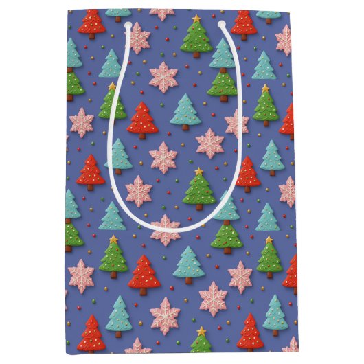 Faux Cookies in Clay Christmas Gift Wrap Medium Cadeauzakje (Voorkant)