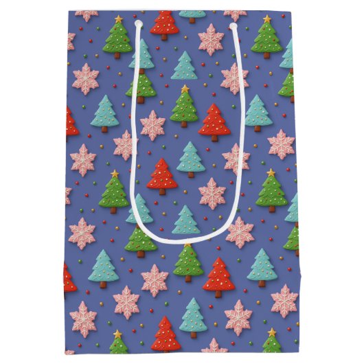 Faux Cookies in Clay Christmas Gift Wrap Medium Cadeauzakje (Achterkant)