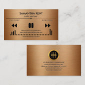 Faux Copper Audio Display reliëf letters DJ Visitekaartje (Voorkant / Achterkant)